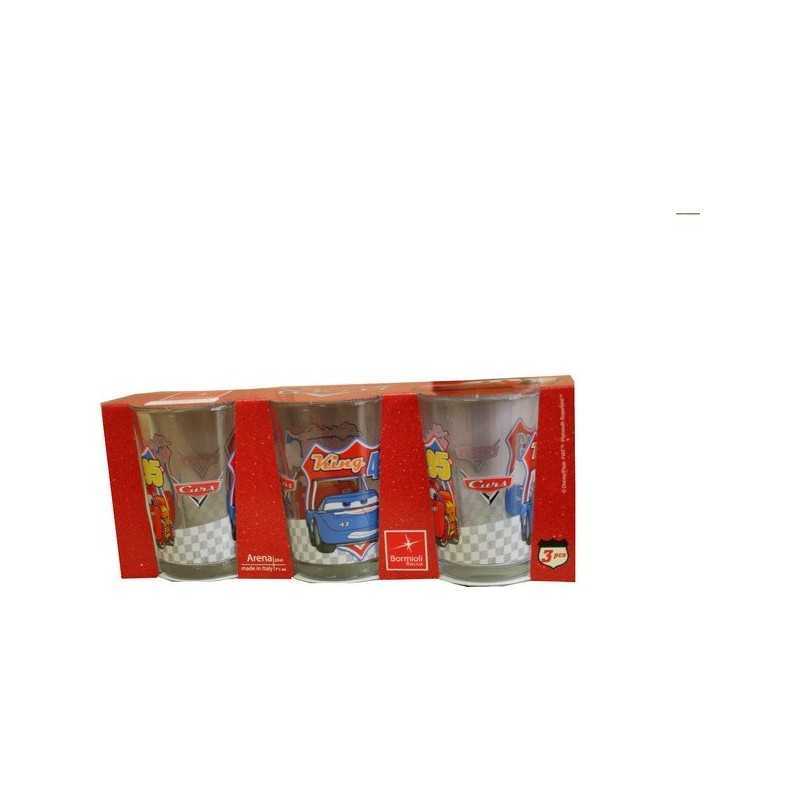 Cars Disney Glass pack of 3