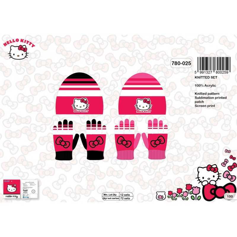 Hello Kitty Mütze und Handschuhe Set -780-025