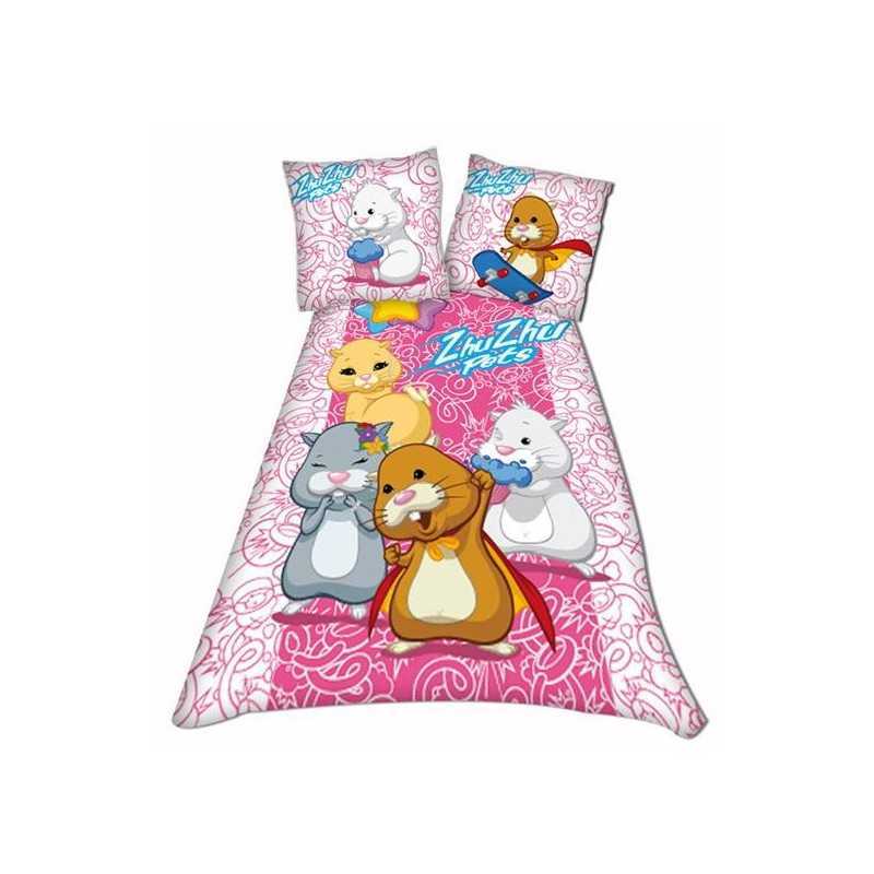 ZHU ZHU PETS - Pink bed linen set