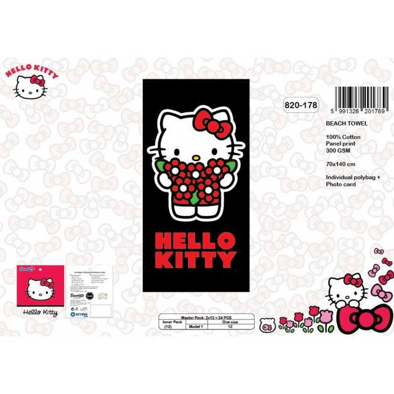 Drap de plage coton Hello Kitty - 820-178