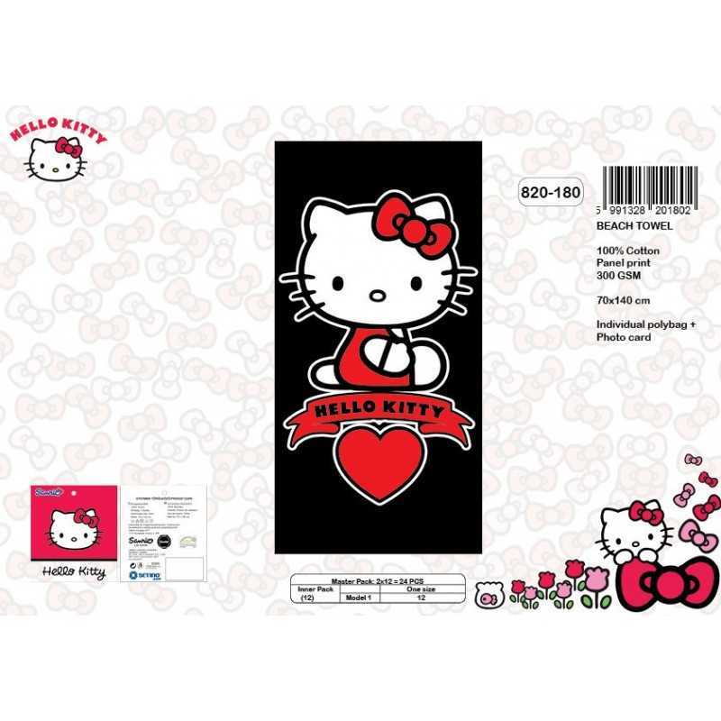 Drap de plage coton Hello Kitty 820-180