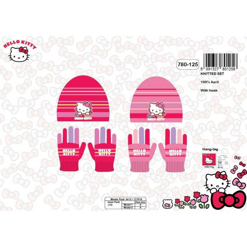 Hello Kitty Mütze und Handschuhe Set -780-125