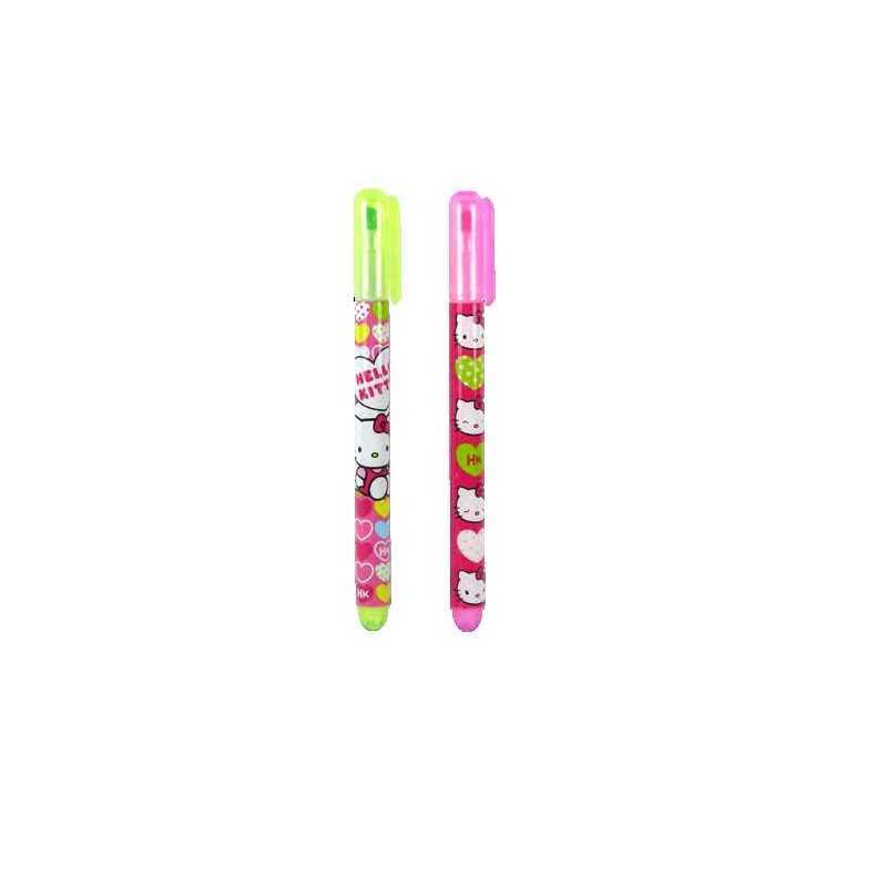 Fluo Pen Textmarker "Hello Kitty" neongrün und neonpink