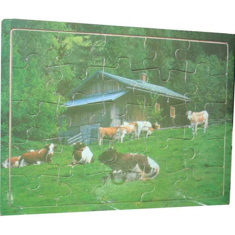 Holzpuzzle - Kühe