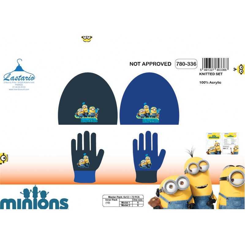Set 2 pieces Minions hat and gloves Minions