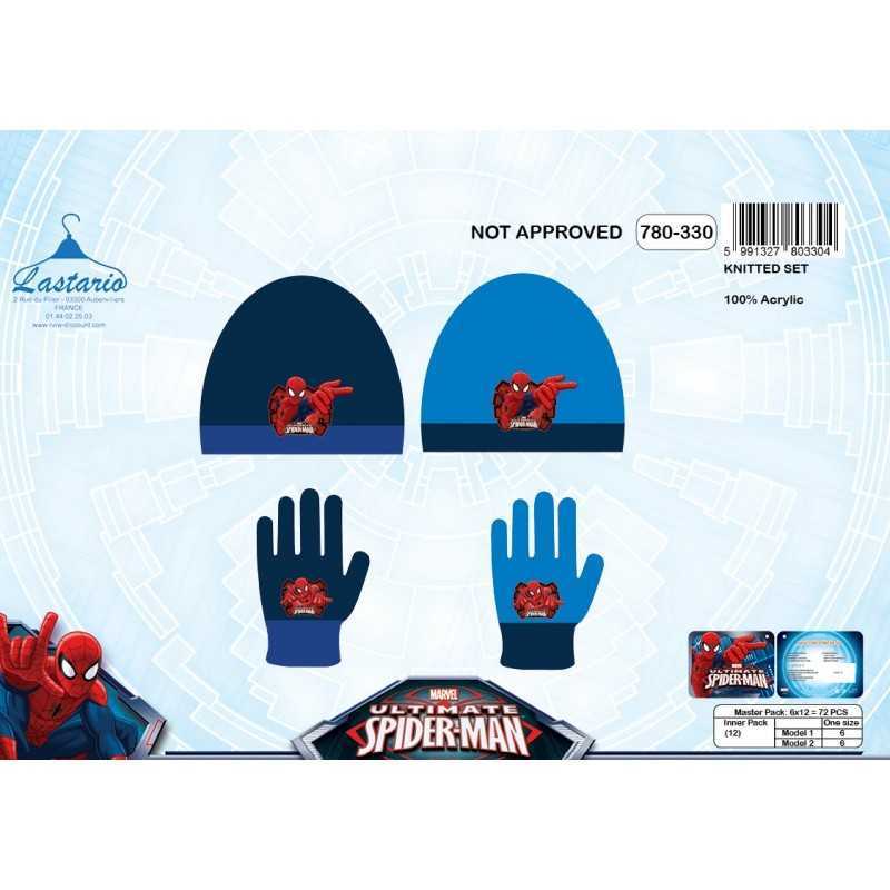 Set 2 pièces Spiderman bonnet et gants Spiderman