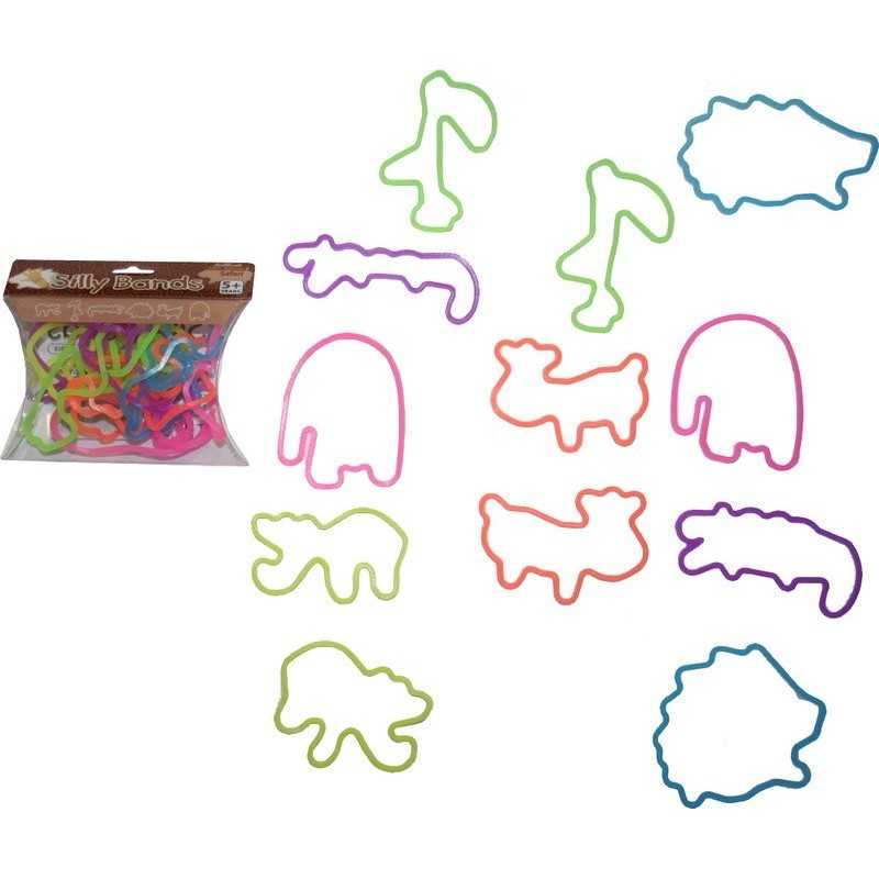 BLISTER OF 12PCS Pulseras SILLY BANDS SAFARI 100% SILICONE
