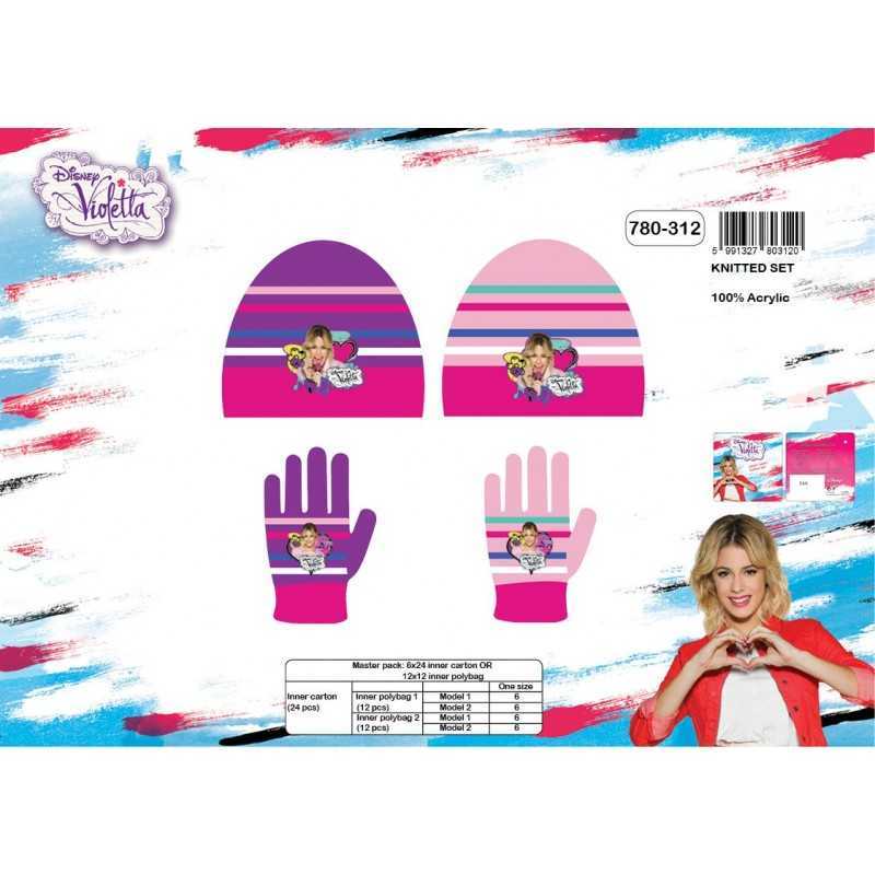 Set 2 Stück Hut + Handschuhe Violetta Disney