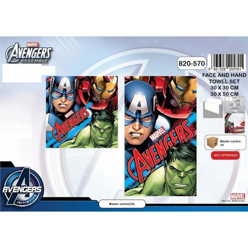 Set de 2 serviettes Avengers marvel