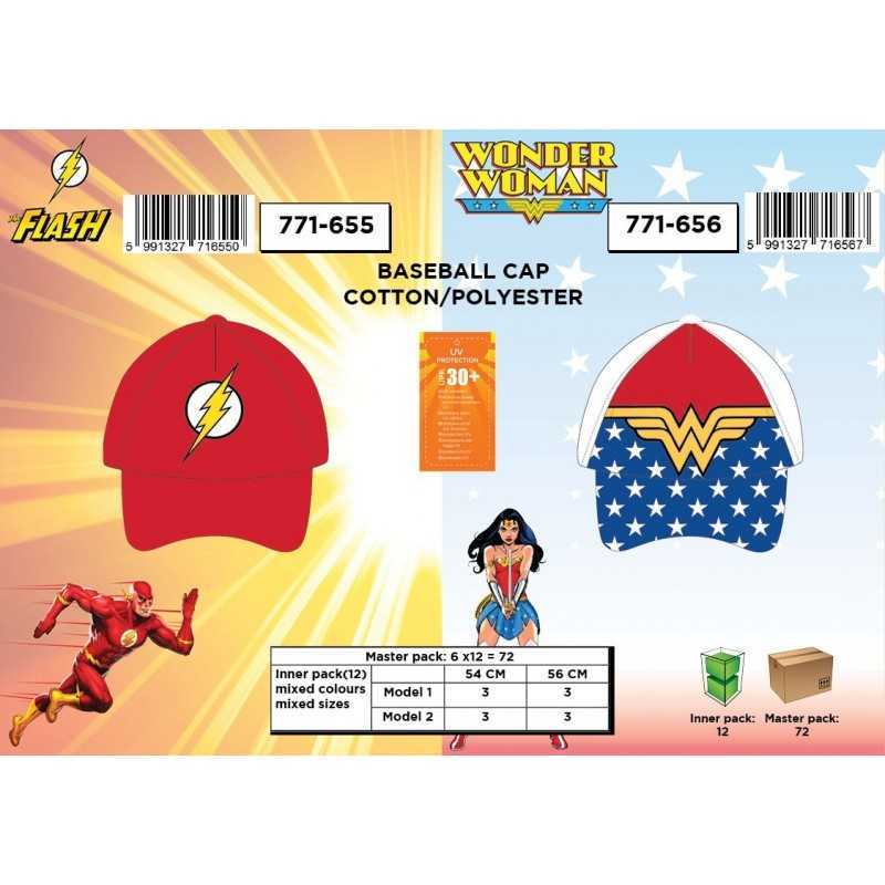 Casquette Flash et Wonder Woman