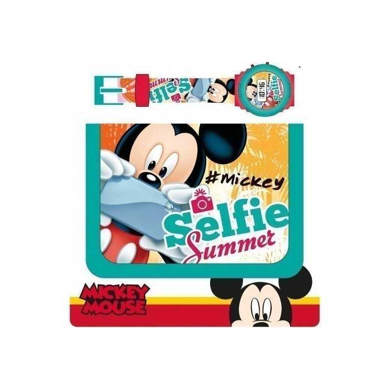 Set portefeuille + montre digitale Mickey Disney
