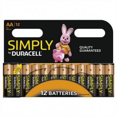 Batteries Duracell Simply AA x 12