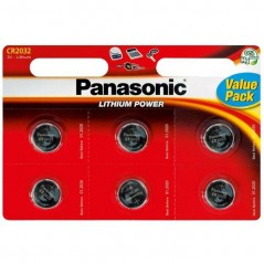 Batteries Lithium PANASONIC CR2032 x 6